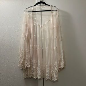 Wishlist Embroidered Mesh Cardigan